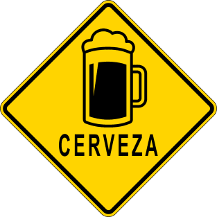 Cinco De Mayo Cerveza MUTCD Warning Sign Magnet