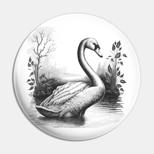 Beautiful Swan Pin