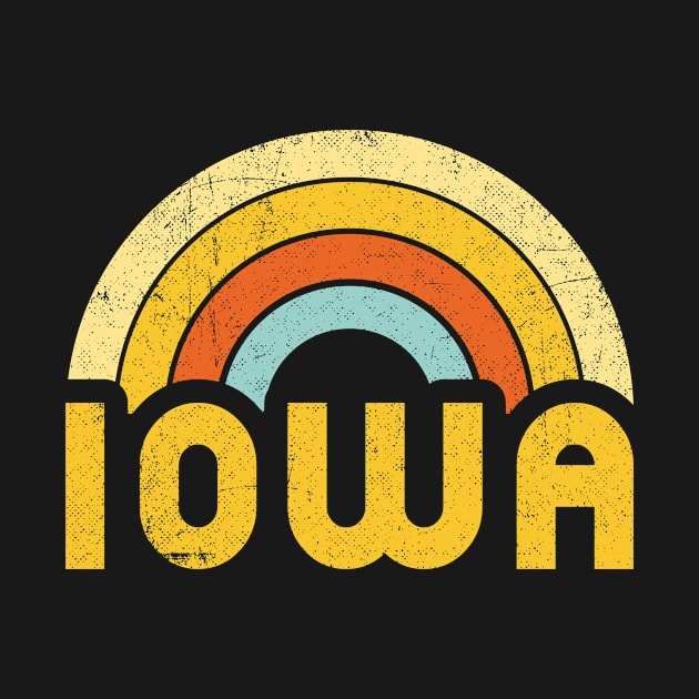 Retro Colorful Iowa Design by dk08