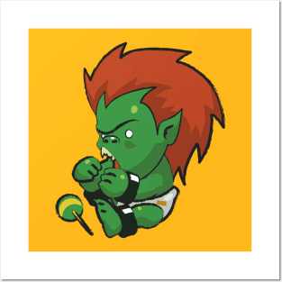 Super Street Fighter 4 Game Blanka Fabric Wall Scroll Poster (21x16) Inches  : : Home & Kitchen