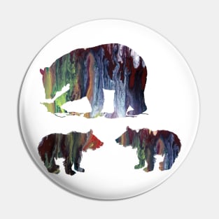 Bear mother and cubs Pin