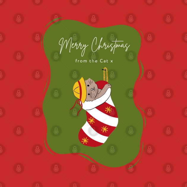 Merry Christmas From The Cat by applebubble