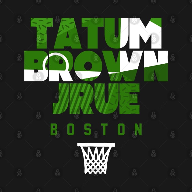 Boston Basketball Star Player Trio Throwback Alt by funandgames