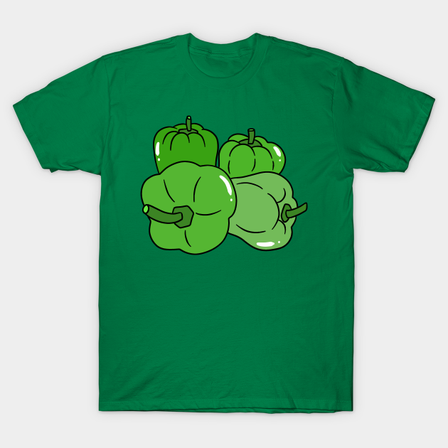 Discover Four Green Bell Peppers - Green Bell Peppers - T-Shirt