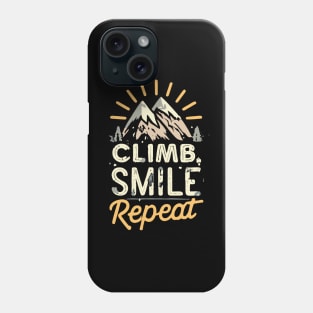 Free Climbing Boulderer Mountain Rock Bouldering Climber Gym Retro Phone Case