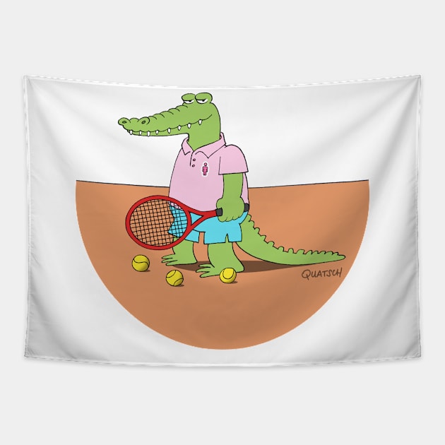 Lacoste tennis crocodile Tapestry by Quatsch