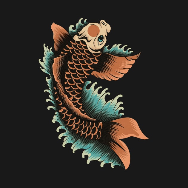 Vintage Koi Fish by edwardechoblue