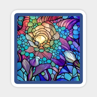 Stained Glass Lily Magnet