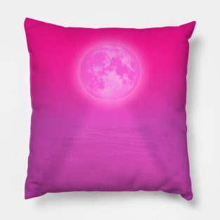 Pink moon Pillow