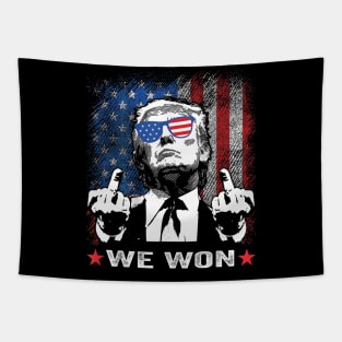 Funny Trump We Won Again 47th President Inauguration 47 Tapestry