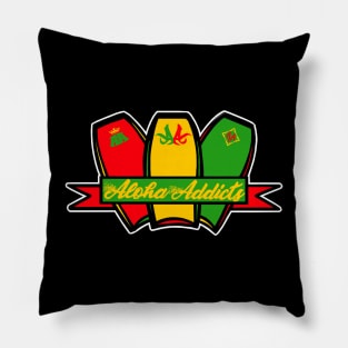 Aloha Addicts Rasta Boards Pillow