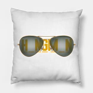 hangman glasses h_ngm_n Pillow