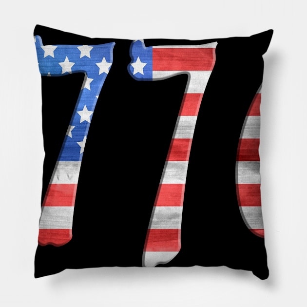 1776 Patriotic USA Colors Design Pillow by AltrusianGrace