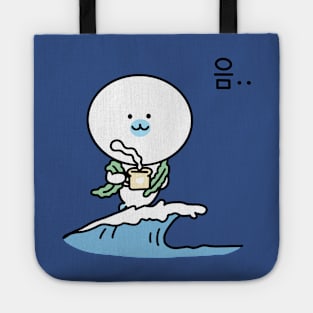 Seal with coffee on a wave Tote