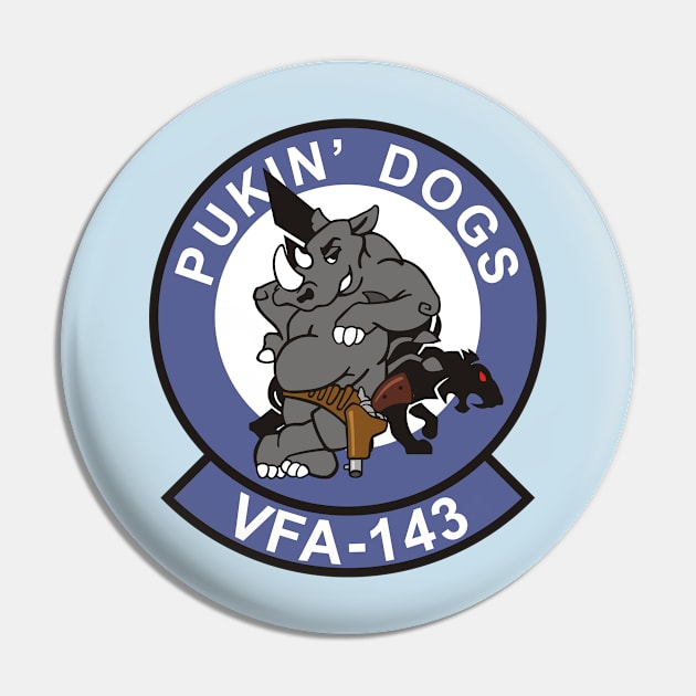 F/A18 Rhino - VFA143 - Pukin' Dogs Pin by MBK