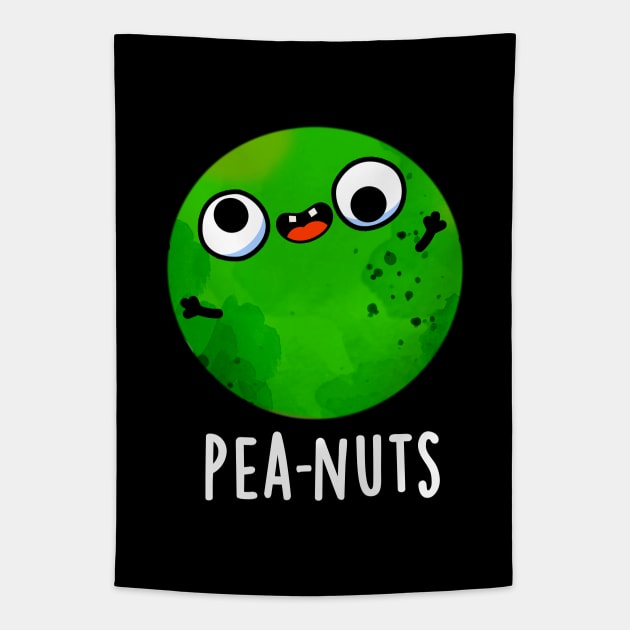 Pea-nuts Funny Crazy Pea Pun Tapestry by punnybone