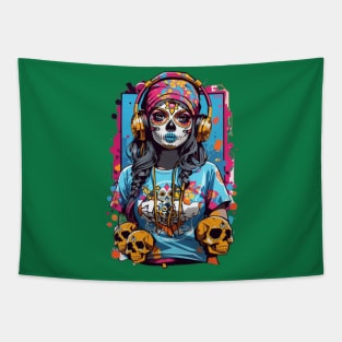 Sugar Skull Girl Tapestry