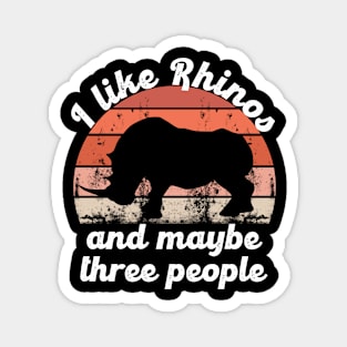 I like rhinos and maybe three people Magnet