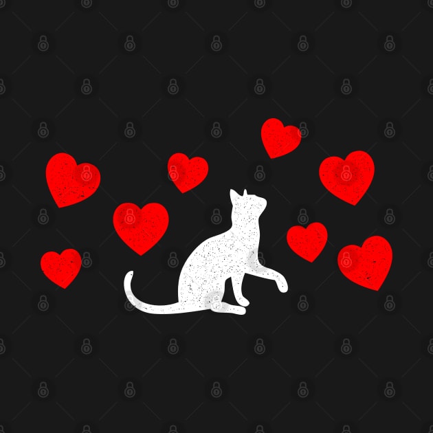 Valentine Cat Catching Hearts by BraaiNinja