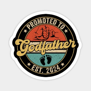 Promoted To Godfather 2024 Pregnancy New First Uncle Retro Magnet