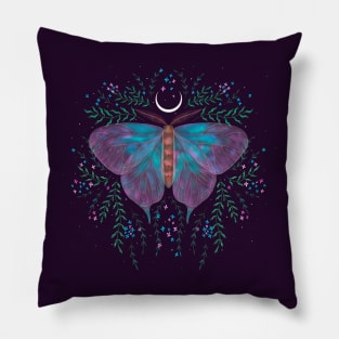 Wiccan witchcraft Moth and magic of night 0 Pillow