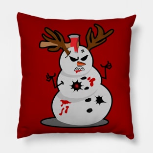 Angry snowman Pillow
