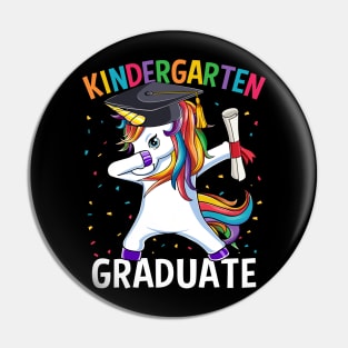 Dabbing Unicorn Kindergarten Graduation Gift Pin