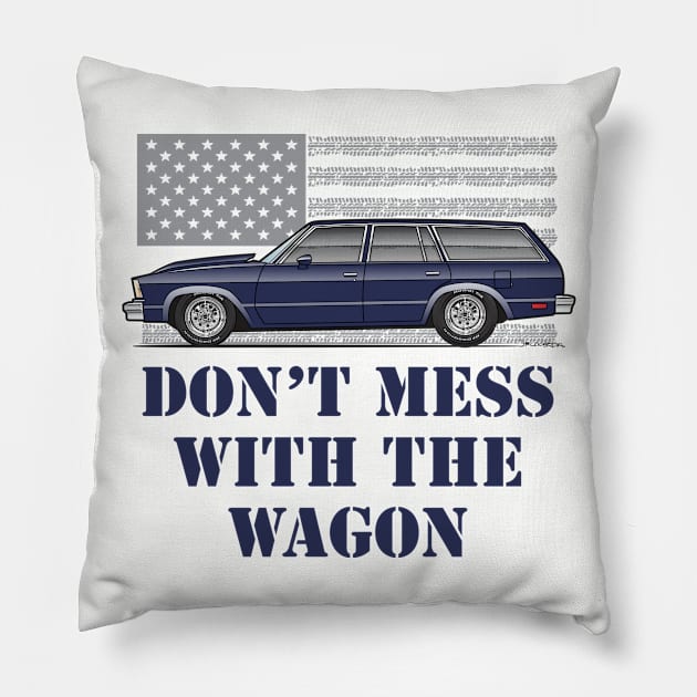 Don't mess Blue Pillow by JRCustoms44