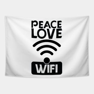 love peace wifi Tapestry