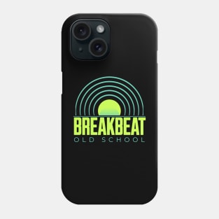 BREAKBEAT  - Old School Records (lime/blue) Phone Case