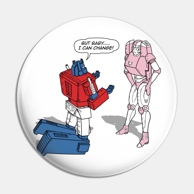 Optimus Prime Transformers Funny Parody Pin by Gammaray