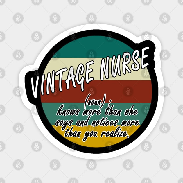 Vintage nurse Magnet by salah_698