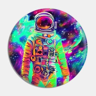 Vibrant Astronaut & Galaxy Pin