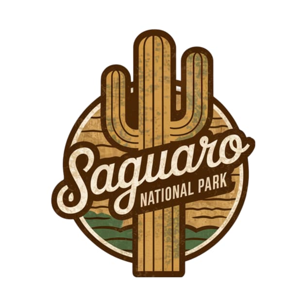 Retro Vintage Saguaro National Park Emblem by Perspektiva