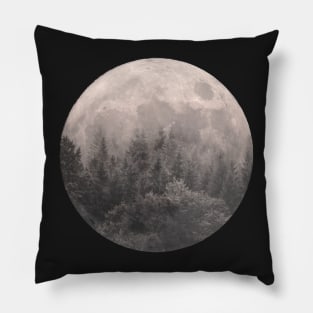 full moon forest Pillow