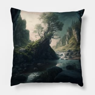 Creek in the mountains Pillow