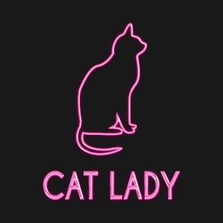 Cat Lady Neon T-Shirt