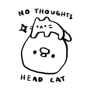 no thoughts head cat T-Shirt