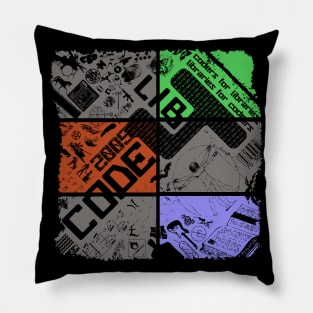 Matrix Code Pillow