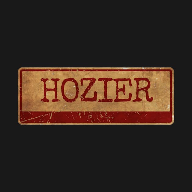 Hozier Text gold siple retro, vintage by Aliska