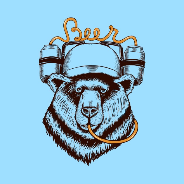 bear love beer by coffeeman