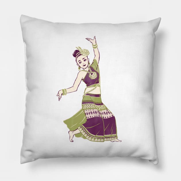 People of Thailand - Dancer Pillow by akaneyabushita