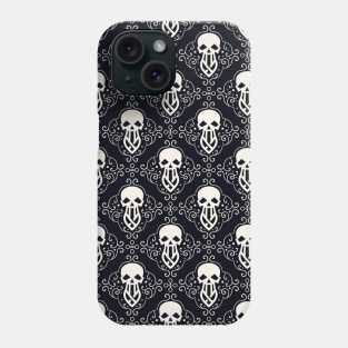 Black and white skull pattern Phone Case