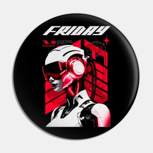 Friday AI Robotic Streetwear Pin