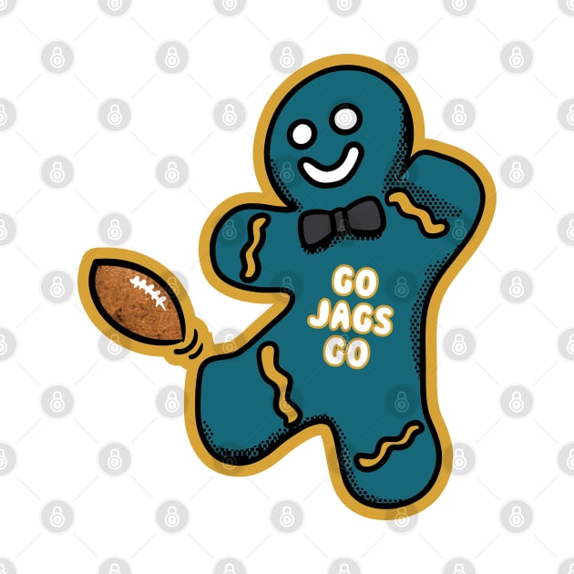 Jacksonville Jaguars Gingerbread Man by Rad Love