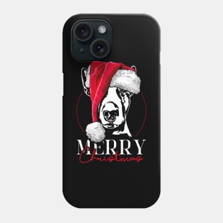 Santa English Bull Terrier Merry Christmas dog Phone Case