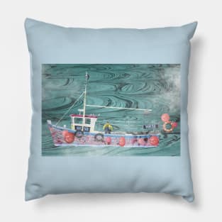 Fishing Boat from Wick Harbour Pillow
