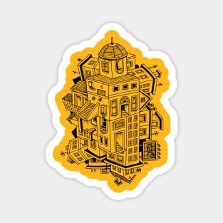 Illusion-buildings Magnet