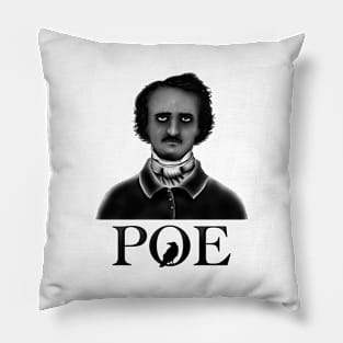 HomeSchoolTattoo Edgar Allan Poe GREY Pillow