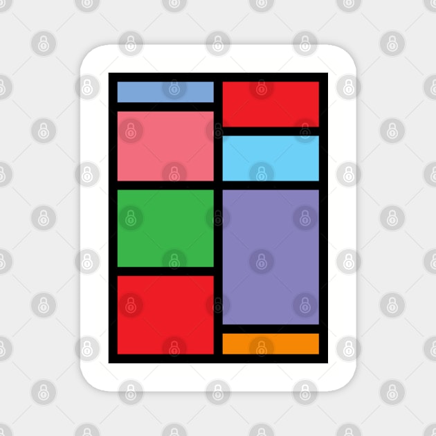 Pizzazz Color Block Magnet by Braeprint